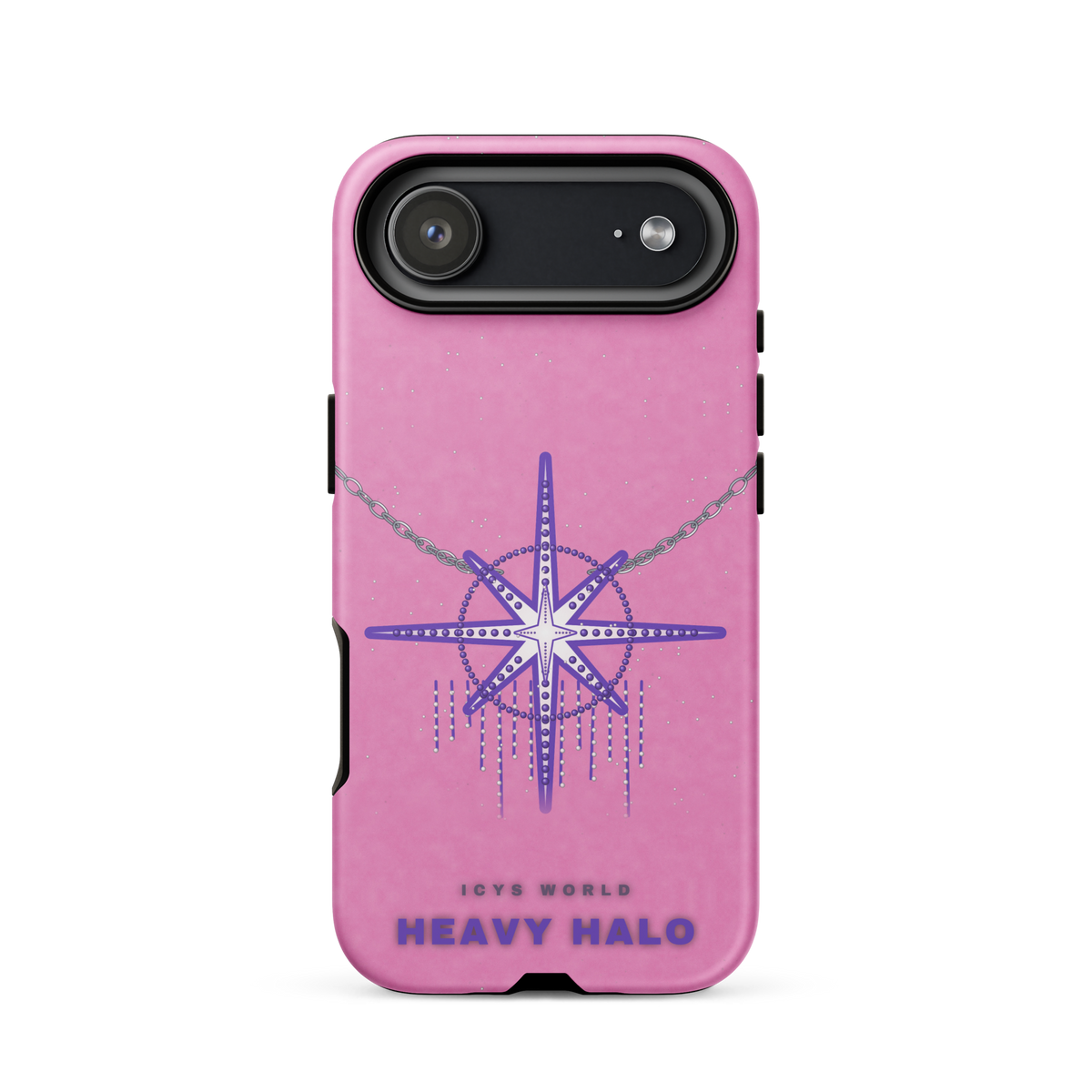 ICYS WORLD Heavy Halo iPhone case on iPhone 17 Air, matte finish