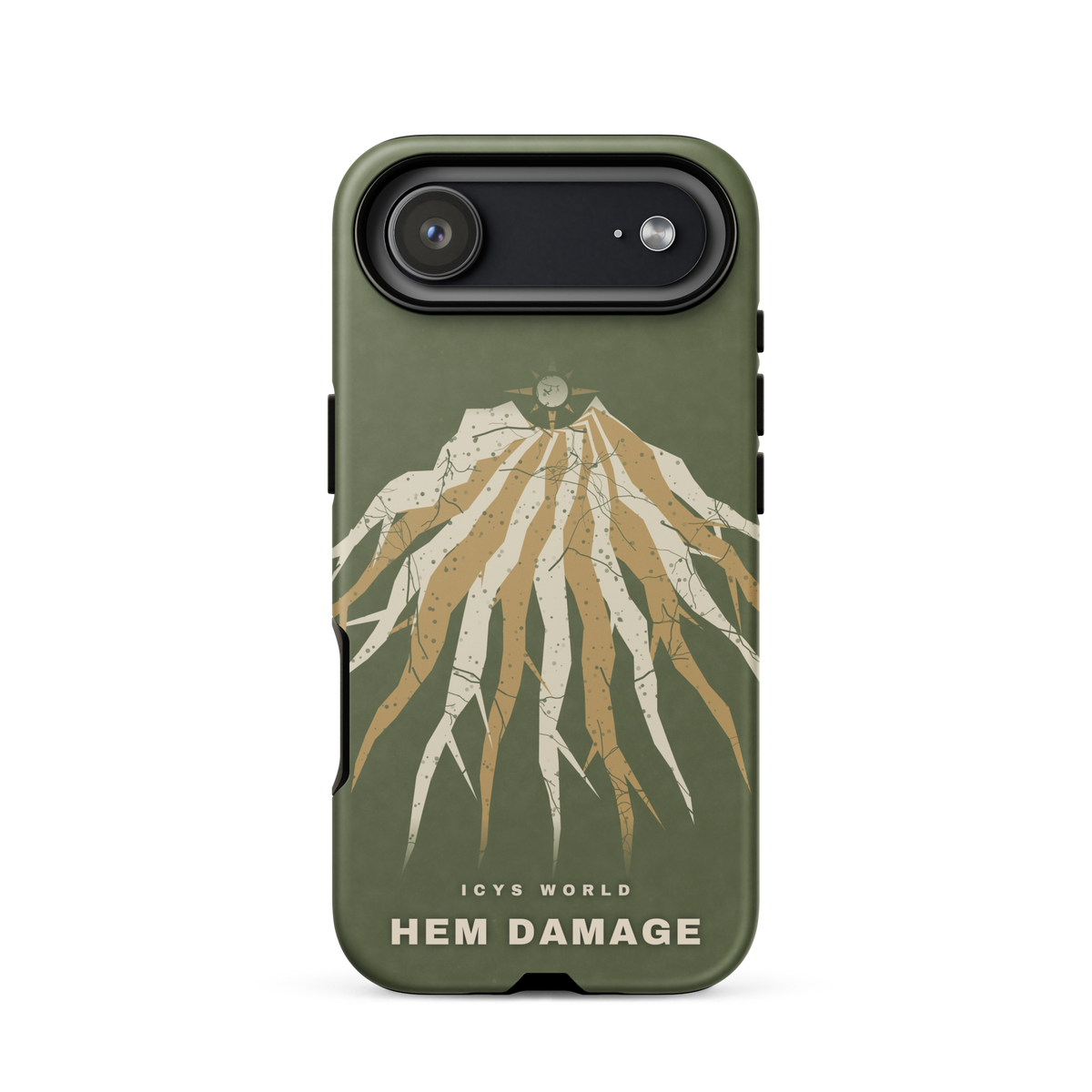ICYS WORLD Hem Damage iPhone case on iPhone 17 Air, matte finish