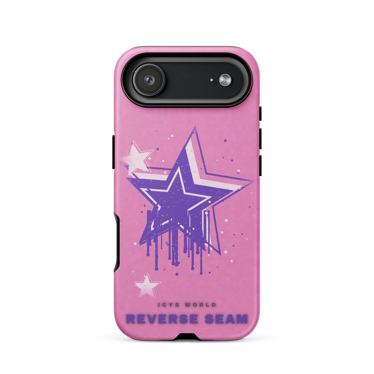 ICYS WORLD Reverse Seam iPhone case on iPhone 17 Air, matte finish