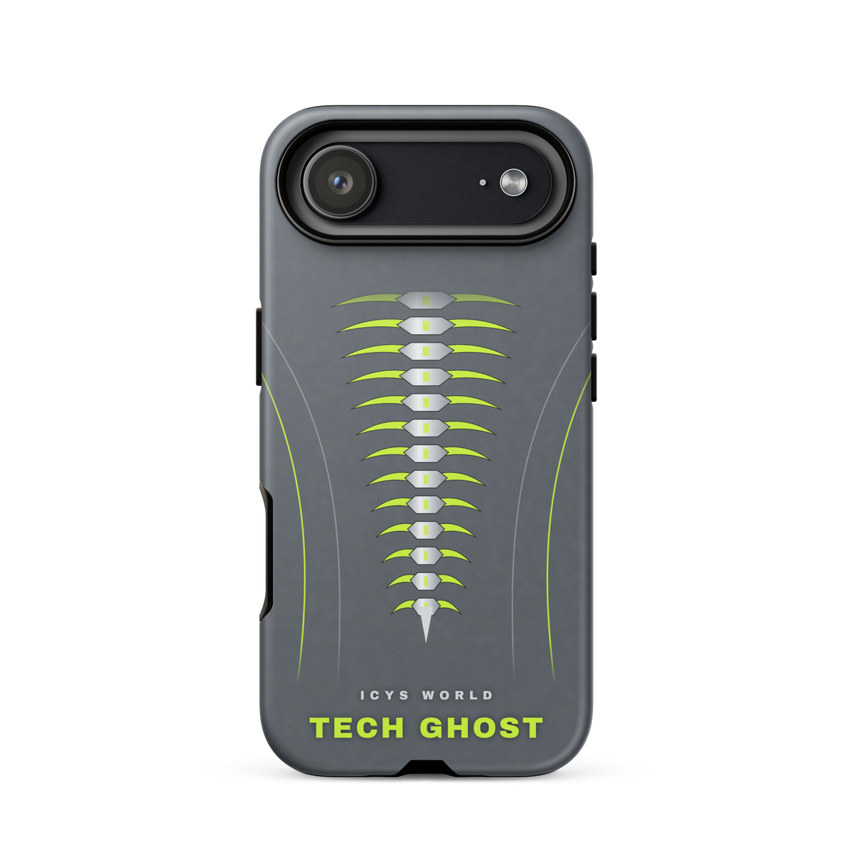 ICYS WORLD Tech Ghost iPhone case on iPhone 17 Air, matte finish