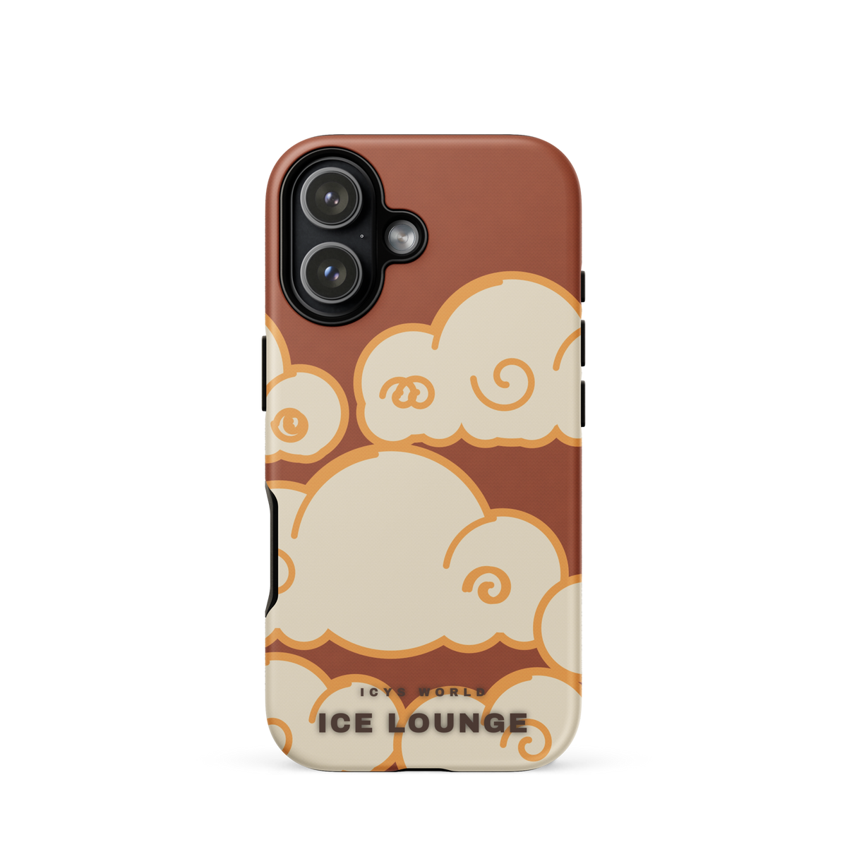 ICYS WORLD Ice Lounge iPhone case on iPhone 17, matte finish