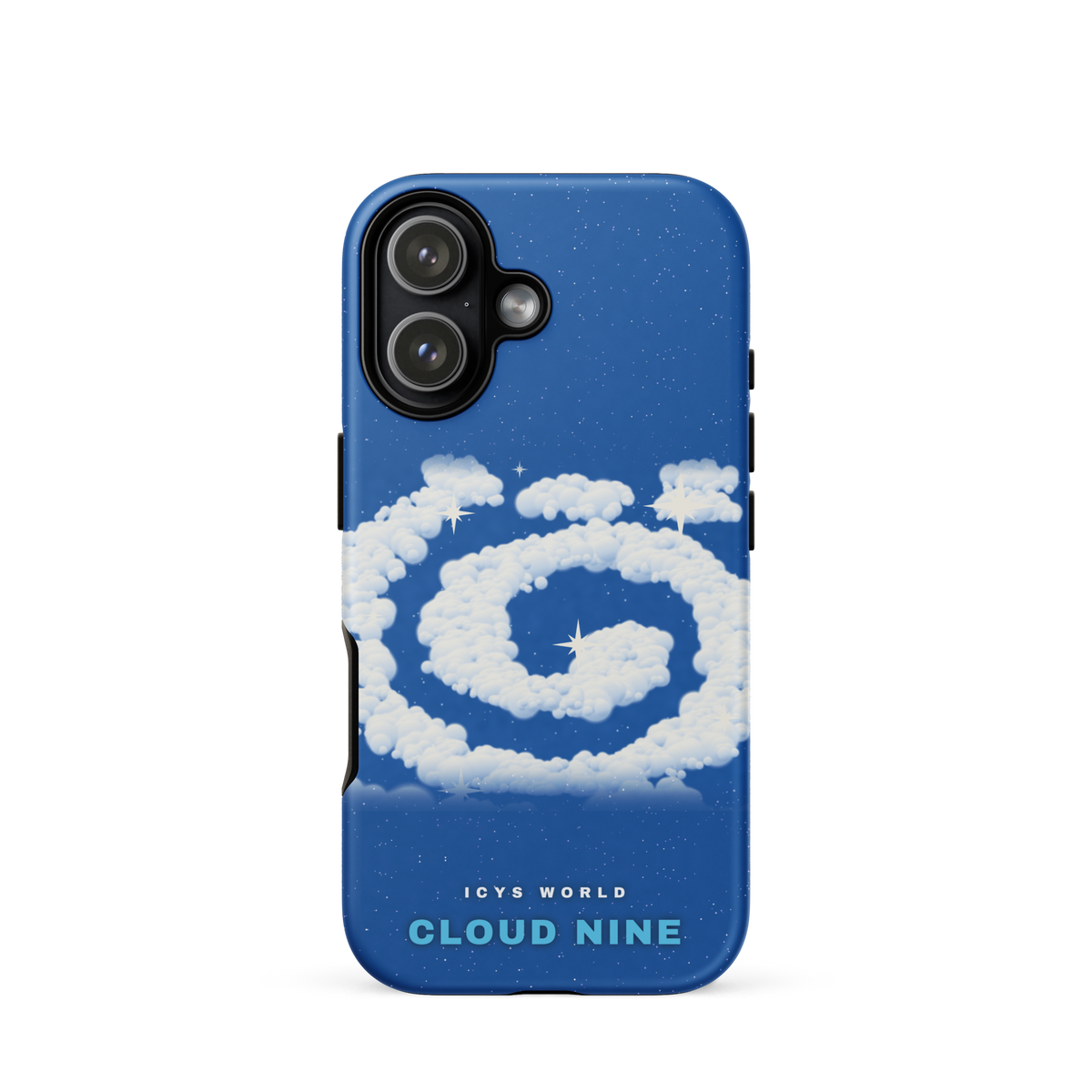 ICYS WORLD Cloud Nine iPhone case on iPhone 17, matte finish