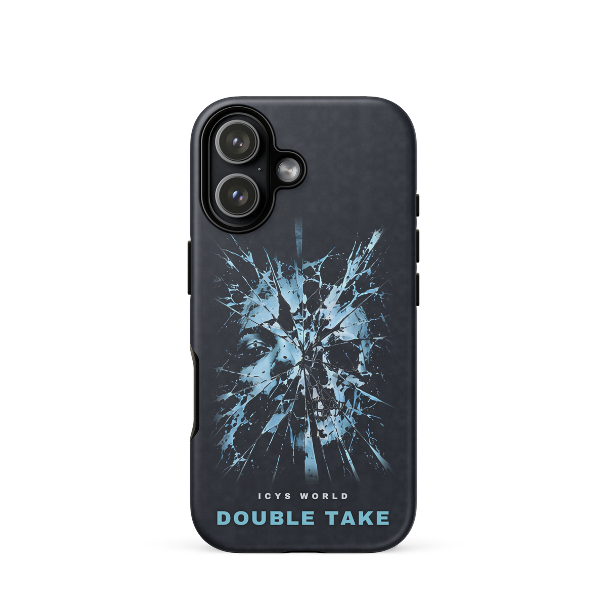 ICYS WORLD Double Take iPhone case on iPhone 17, matte finish