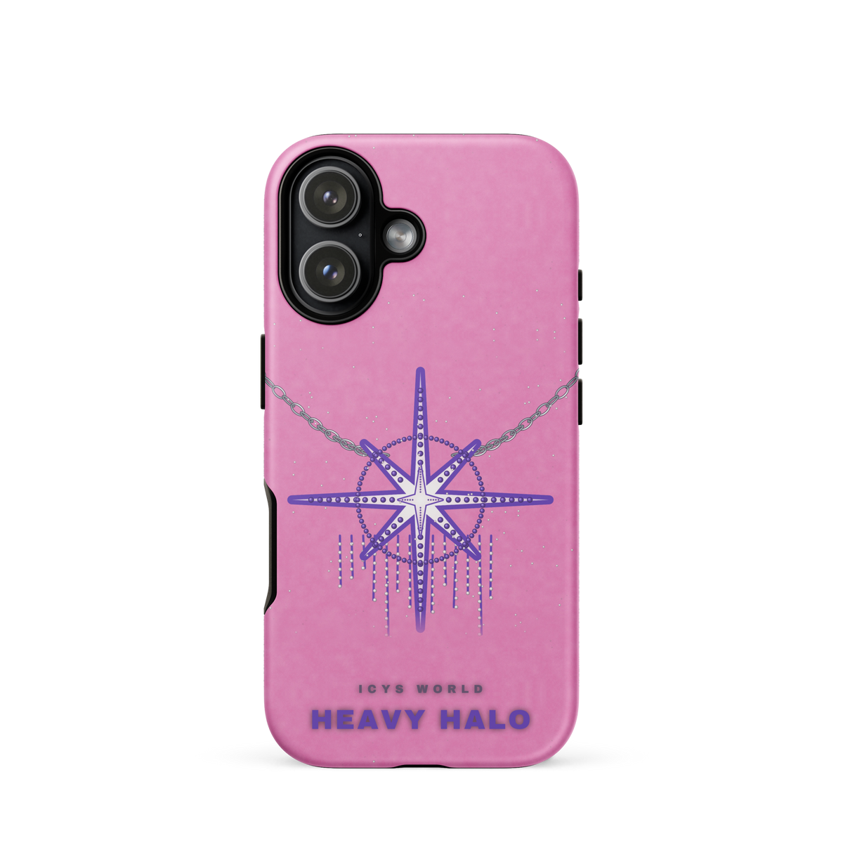 ICYS WORLD Heavy Halo iPhone case on iPhone 17, matte finish
