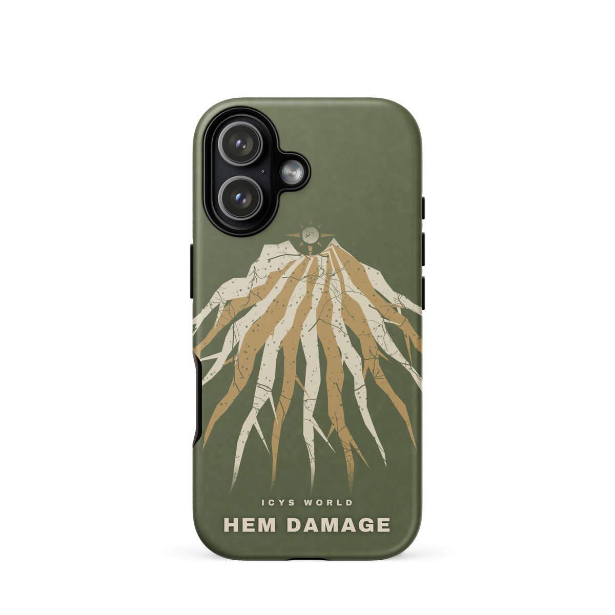 ICYS WORLD Hem Damage iPhone case on iPhone 17, matte finish