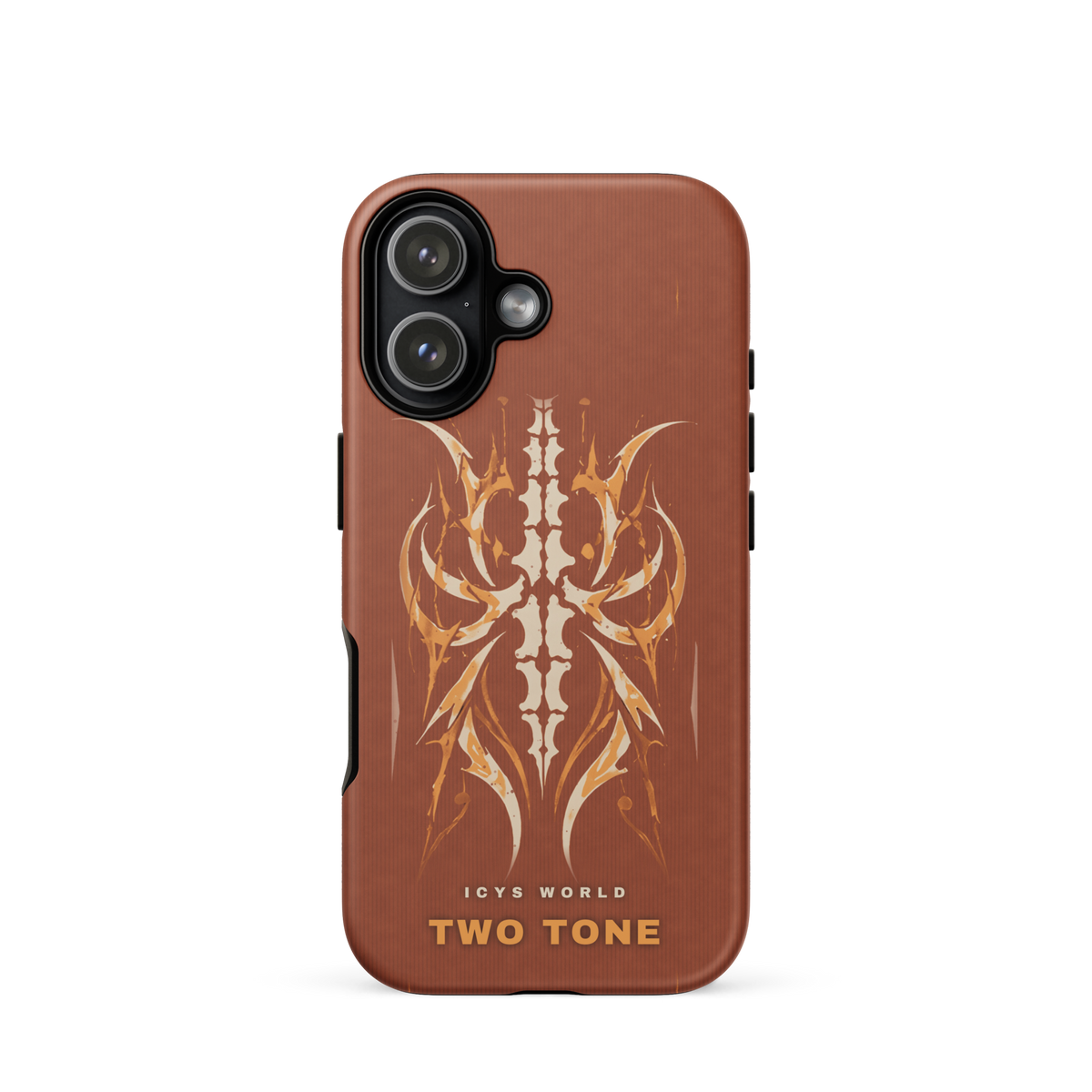 ICYS WORLD Two Tone iPhone case on iPhone 17, matte finish