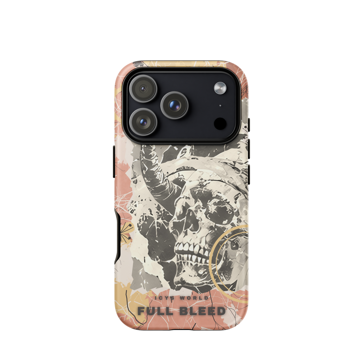 ICYS WORLD Full Bleed iPhone case on iPhone 17 Pro, matte finish