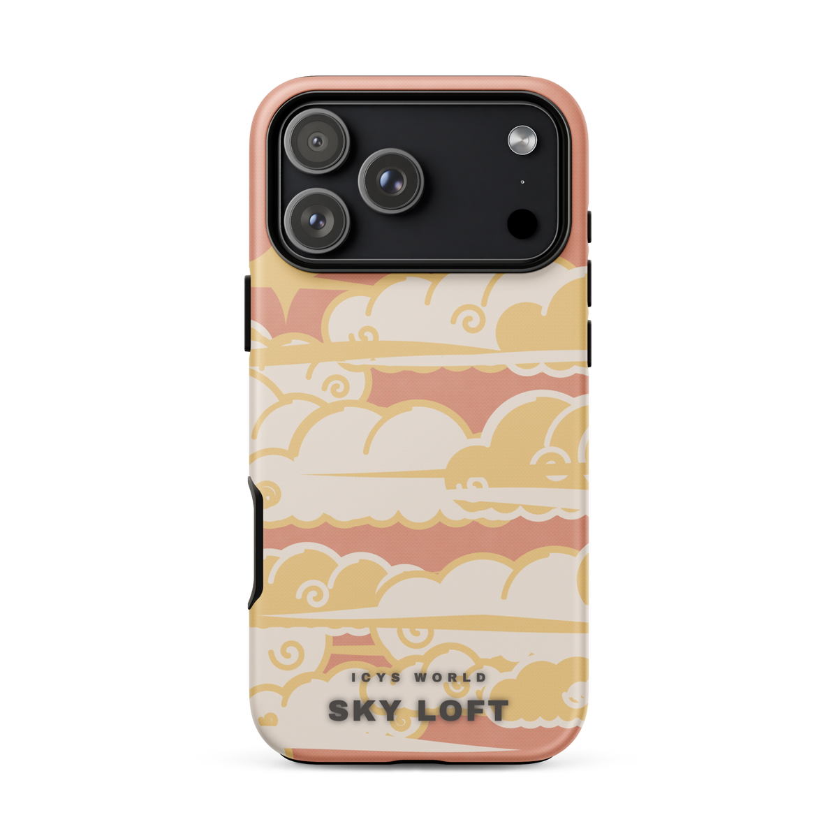 ICYS WORLD Sky Loft iPhone case on iPhone 17 Pro Max, matte finish