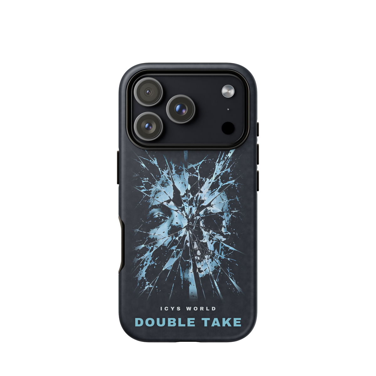 ICYS WORLD Double Take iPhone case on iPhone 18 Pro, matte finish