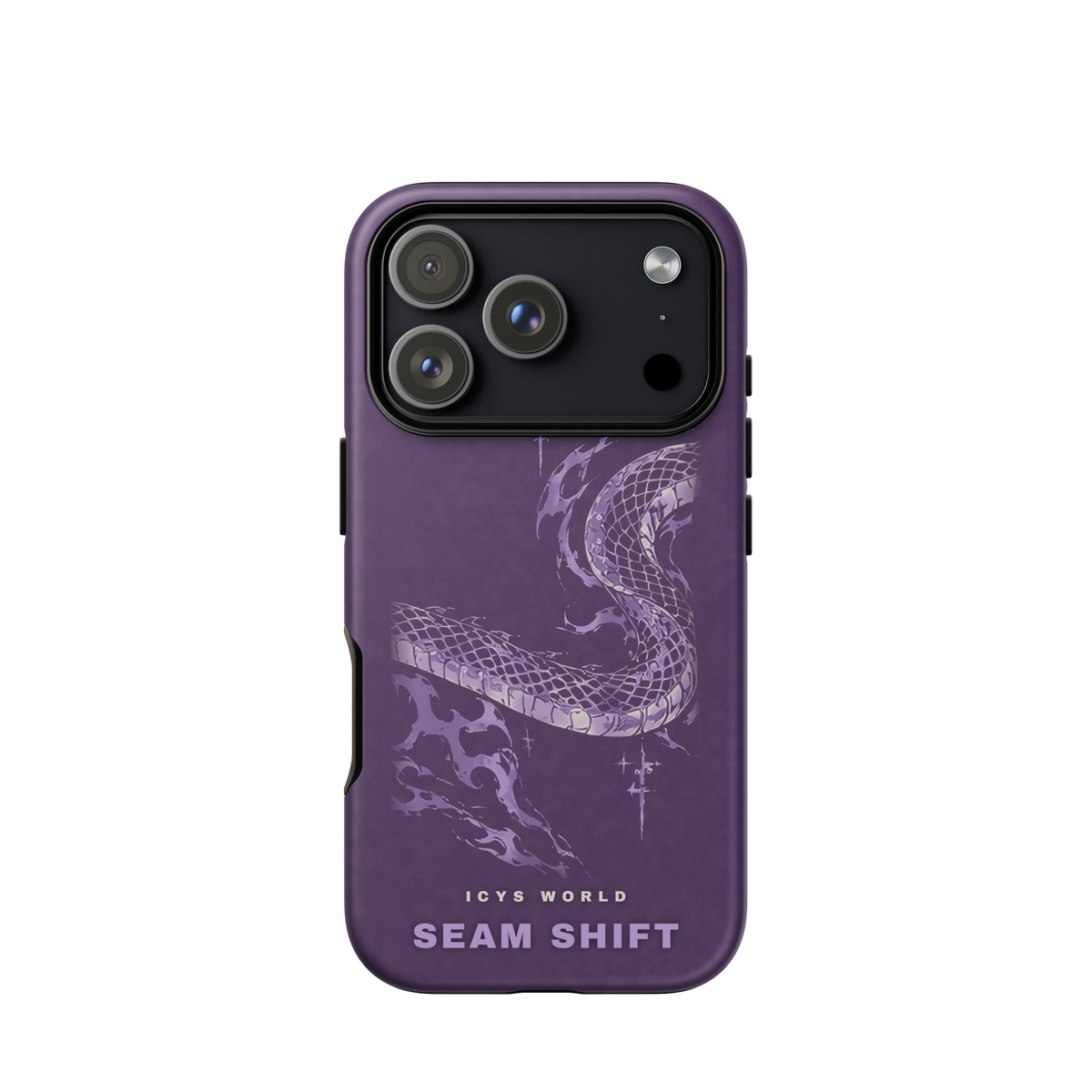 ICYS WORLD Seam Shift iPhone case on iPhone 18 Pro, matte finish