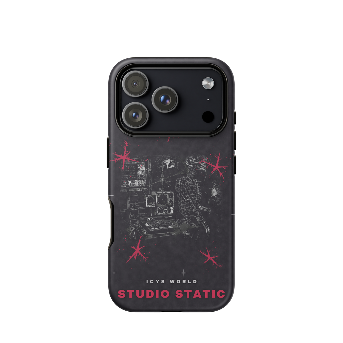 ICYS WORLD Studio Static iPhone case on iPhone 18 Pro, matte finish