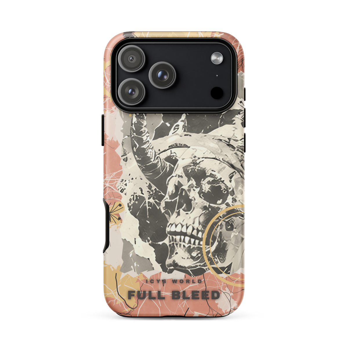 ICYS WORLD Full Bleed iPhone case on iPhone 18 Pro Max, matte finish