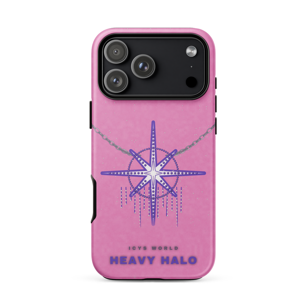 ICYS WORLD Heavy Halo iPhone case on iPhone 18 Pro Max, matte finish