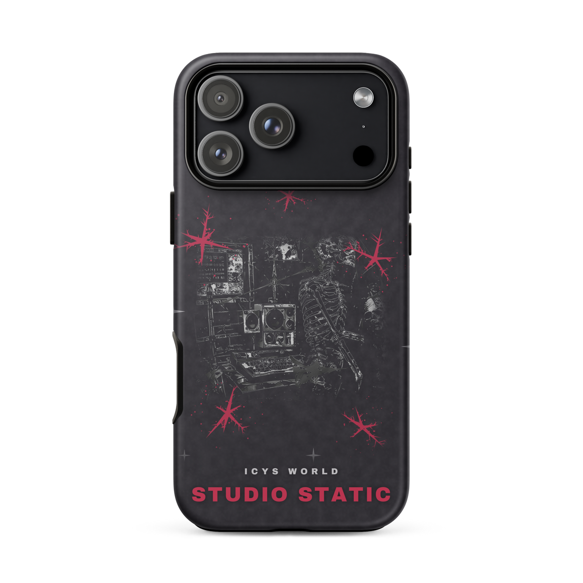 ICYS WORLD Studio Static iPhone case on iPhone 18 Pro Max, matte finish