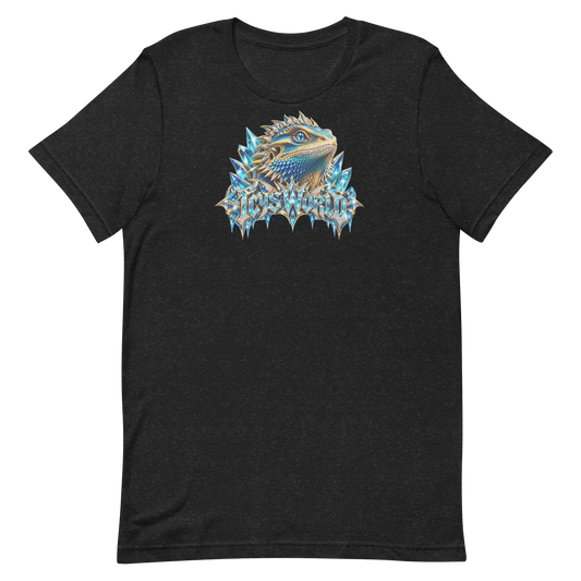 ICYS WORLD Ice Lizard Tee – iced-out streetwear graphic tee, black, front view